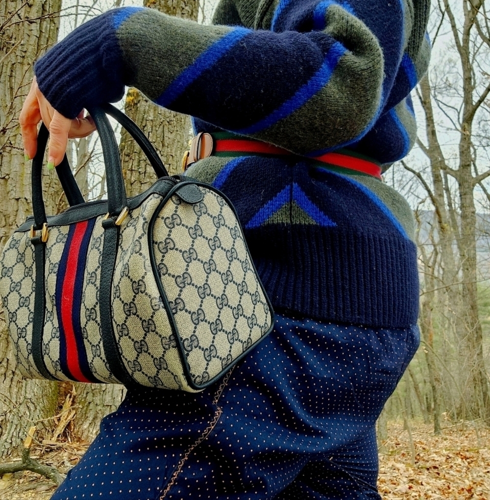 Gucci Vintage Mini Monogram Sherry Duffle - Picture 1 of 14
